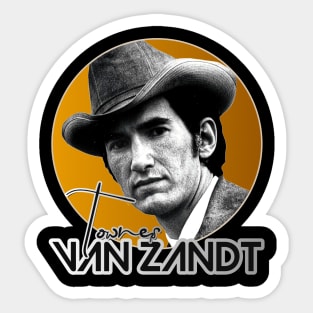 Townes Van Zandt Gold Tribute Sticker